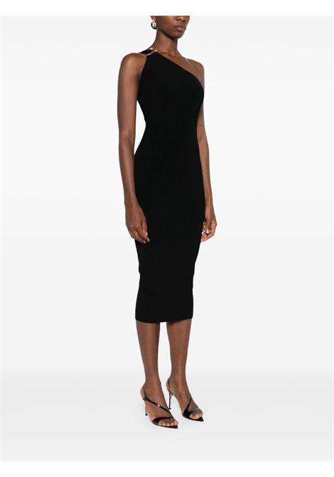 Abito midi monospalla in nero David koma - donna DAVID KOMA | SS25DKKN70DBLKSLVR